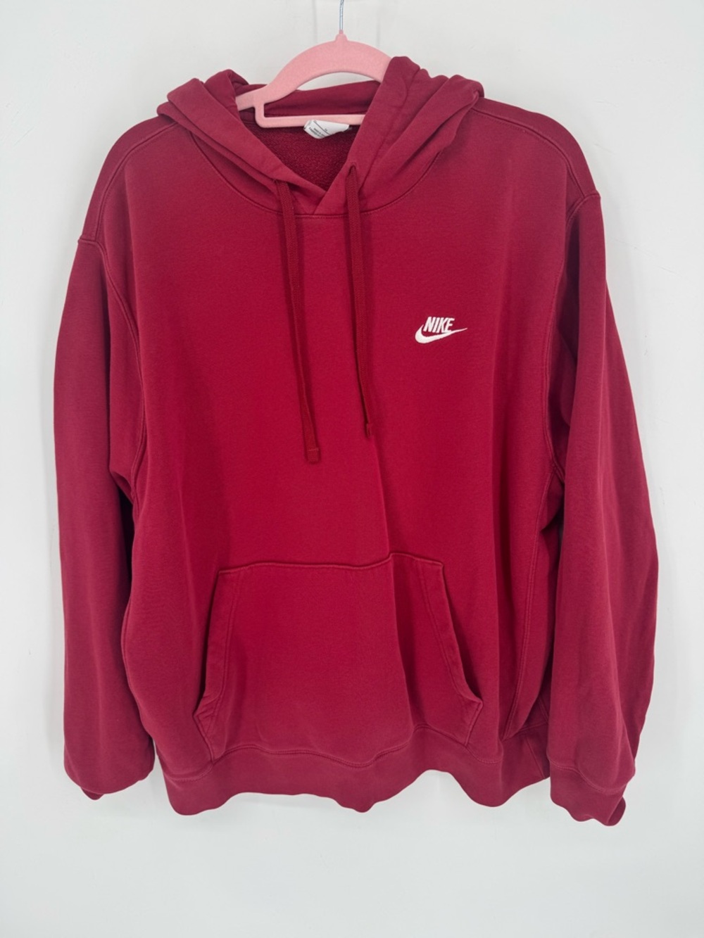 Nike Women's Maroon Crewneck Hoodie Sweatshirt Size XL